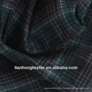 100% Cotton Yarn Dyed Brushed Flannel Check Shirt Dress Fabric